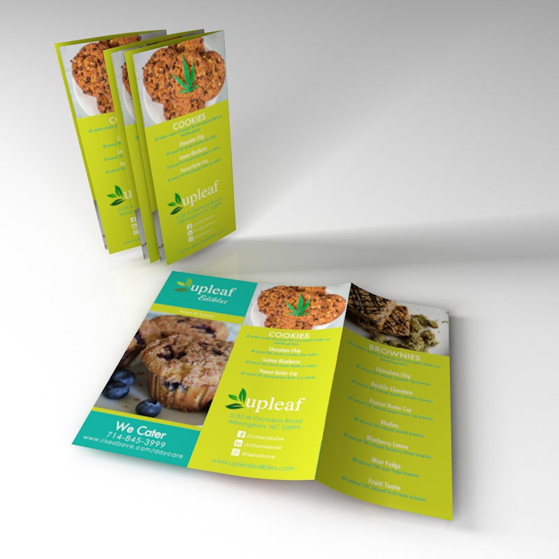 Cannabis Folded Menu Printing