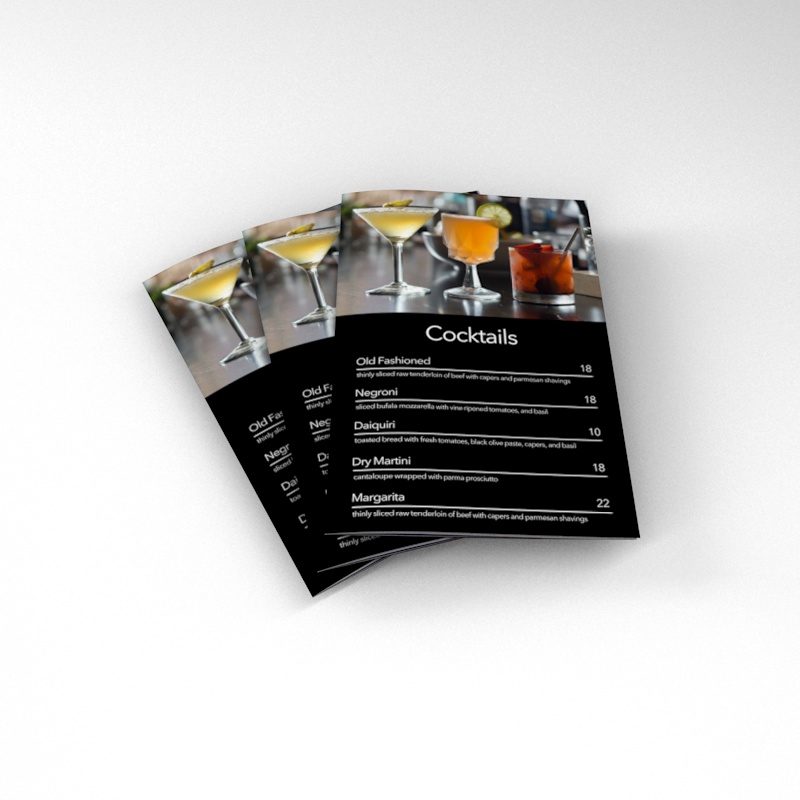 5.5X8.5 RESTAURANT Booklet Printing